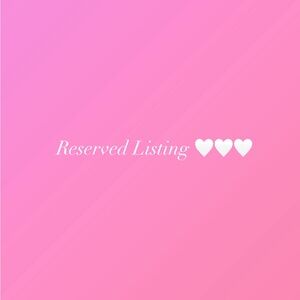 Reserved listing